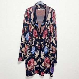 Soft Surrounding Floral Glasgow Cardigan Coat Sweater Size 1X